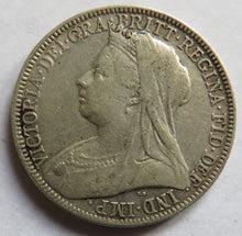 Load image into Gallery viewer, 1899 Queen Victoria Silver Florin / Two Shillings Coin
