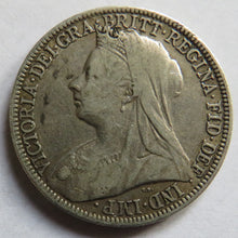 Load image into Gallery viewer, 1898 Queen Victoria Silver Florin / Two Shillings Coin
