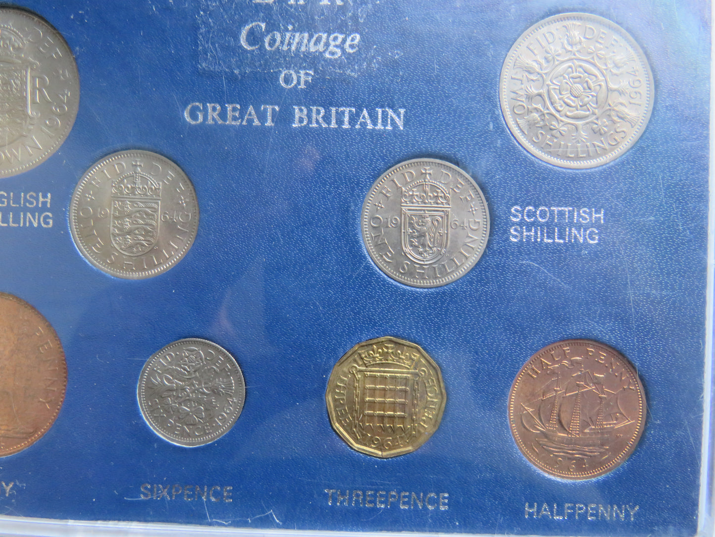E II R Coinage of Great Britain 1964 Year Set In Plastic Case