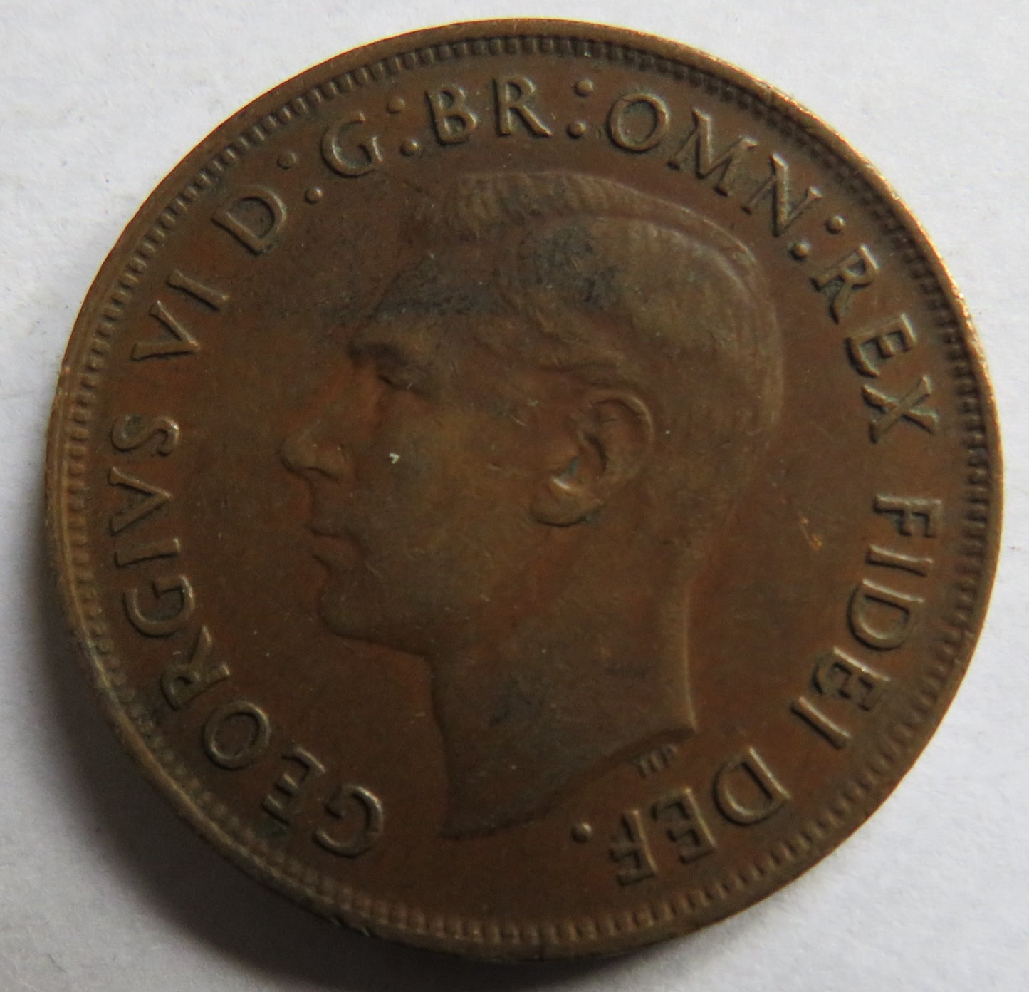 1952 King George VI Australia One Penny Coin