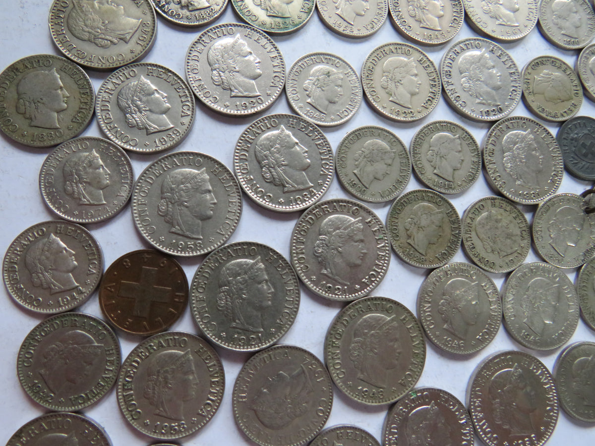 A Good Collection of Old Coins From Switzerland