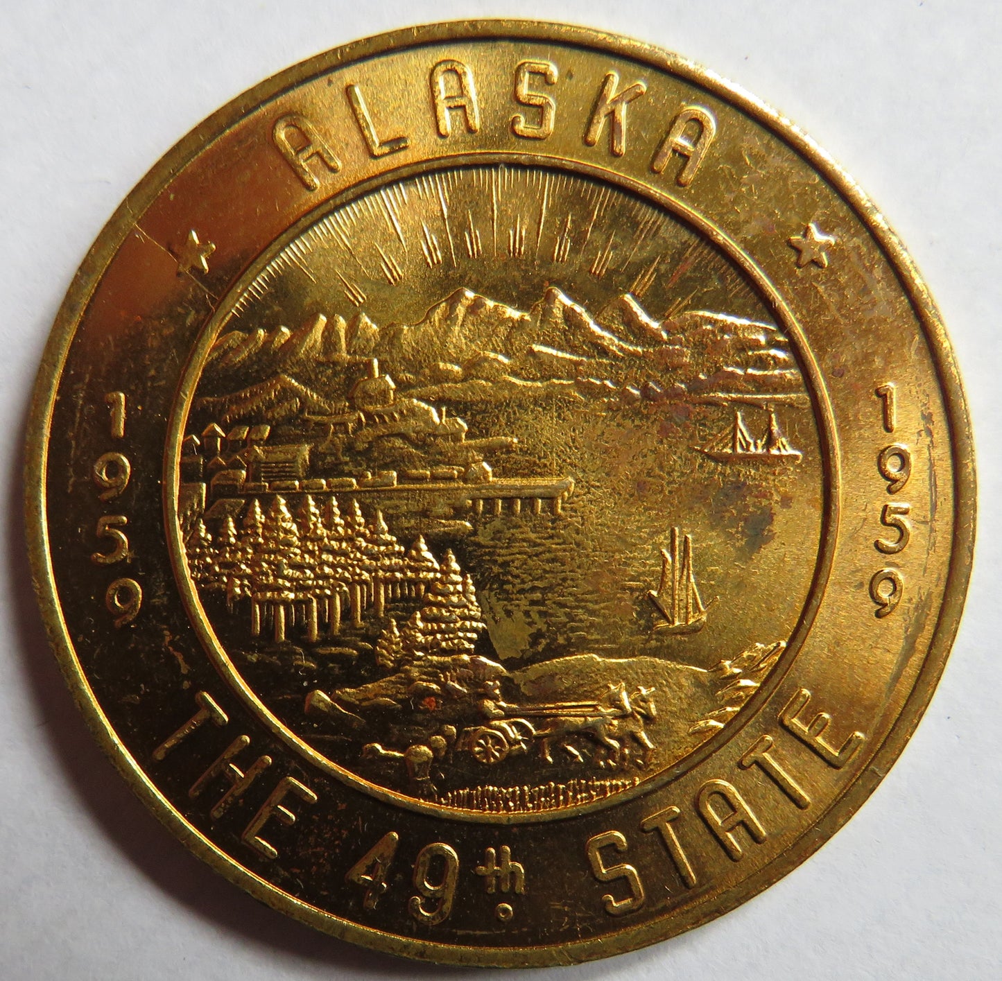 1959 Alaska 49th State Birthday Commemorative Token