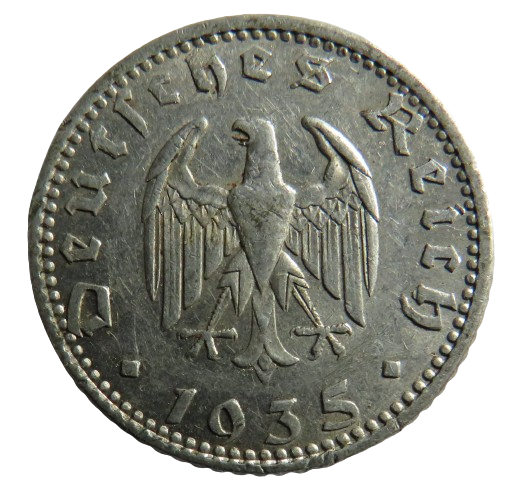 1935-A Germany - Third Reich 50 Reichspfennig Coin