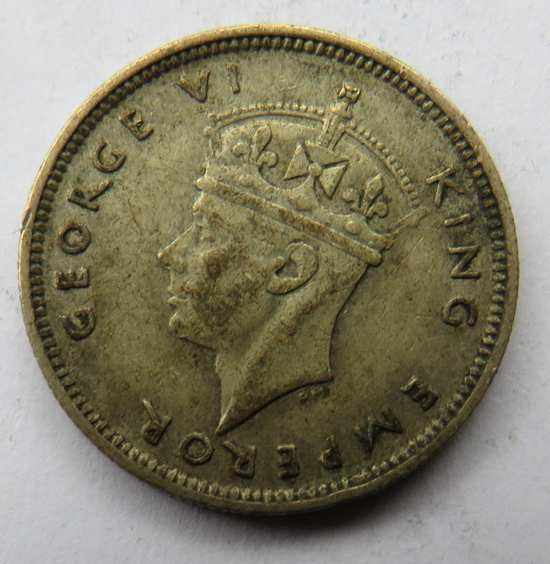 1946 King George VI Mauritius Silver 1/4 Rupee Coin