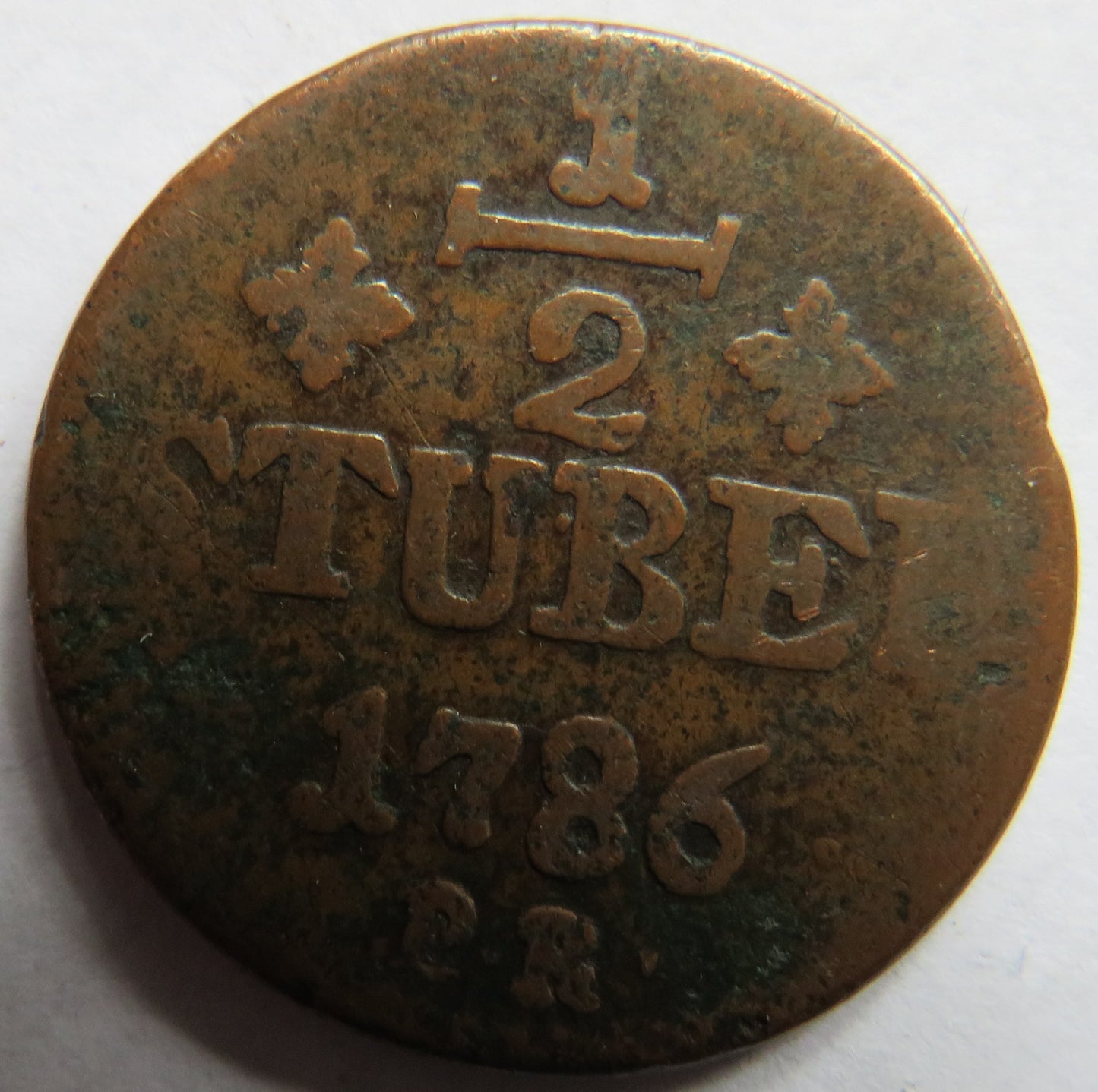 1786 Germany States Duchy of Jülich-Berg 1/2 Stuber Coin
