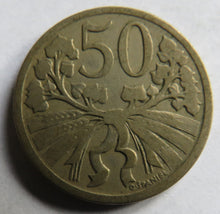 Load image into Gallery viewer, 1921 Czechoslovakia 50 Haleru Coin
