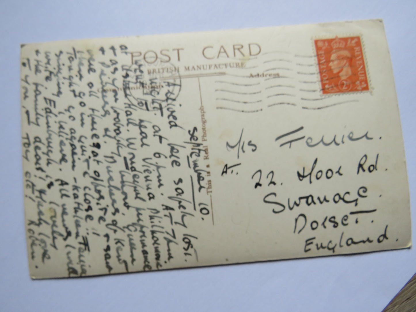 Vintage Postcard of Princess Street Looking East, Edinburgh