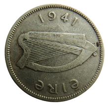 Load image into Gallery viewer, 1941 Ireland Eire Silver One Shilling Coin
