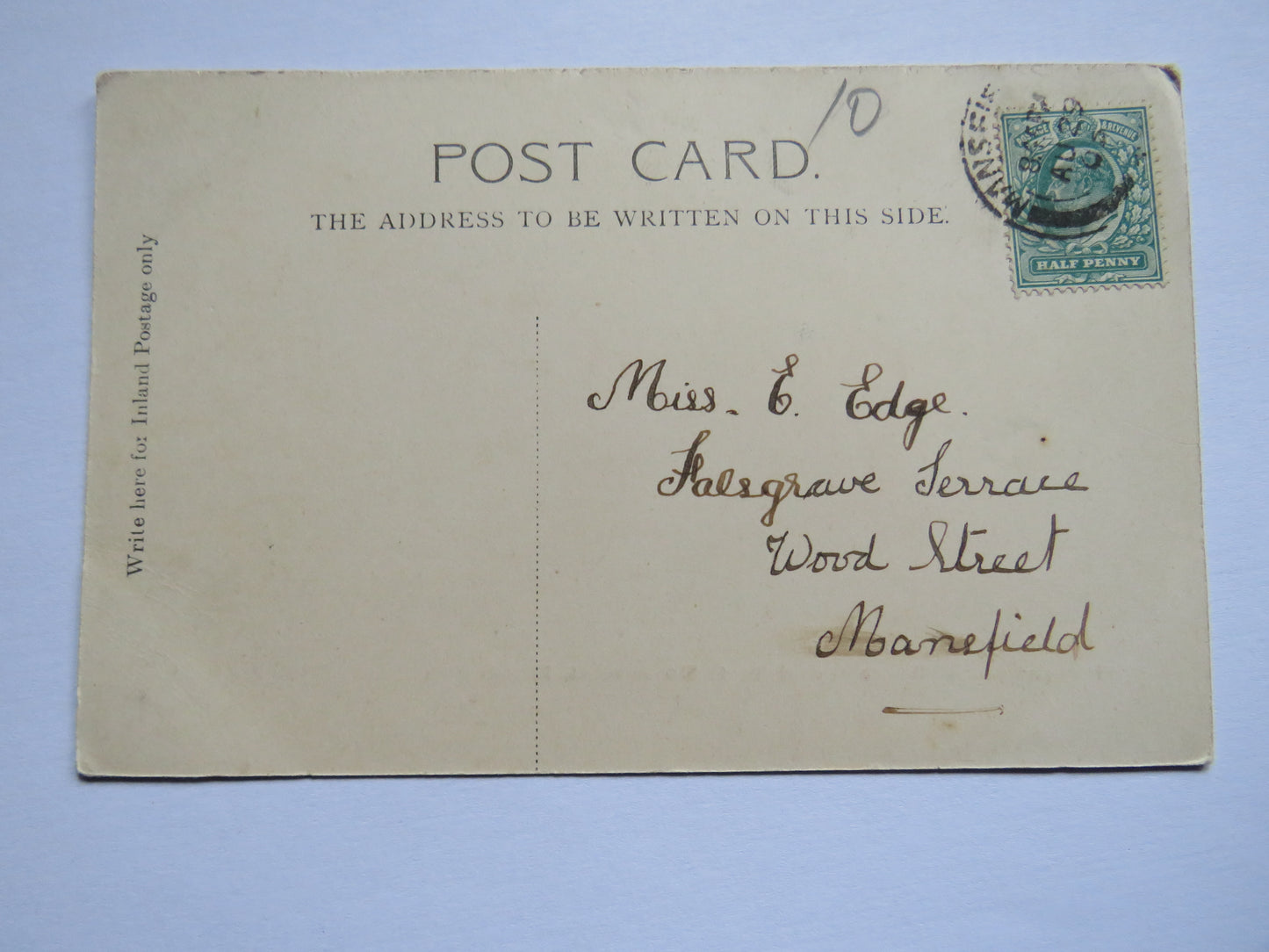 Vintage Postcard of Princess Street Gardens and Scott Monument Edinburgh 1906