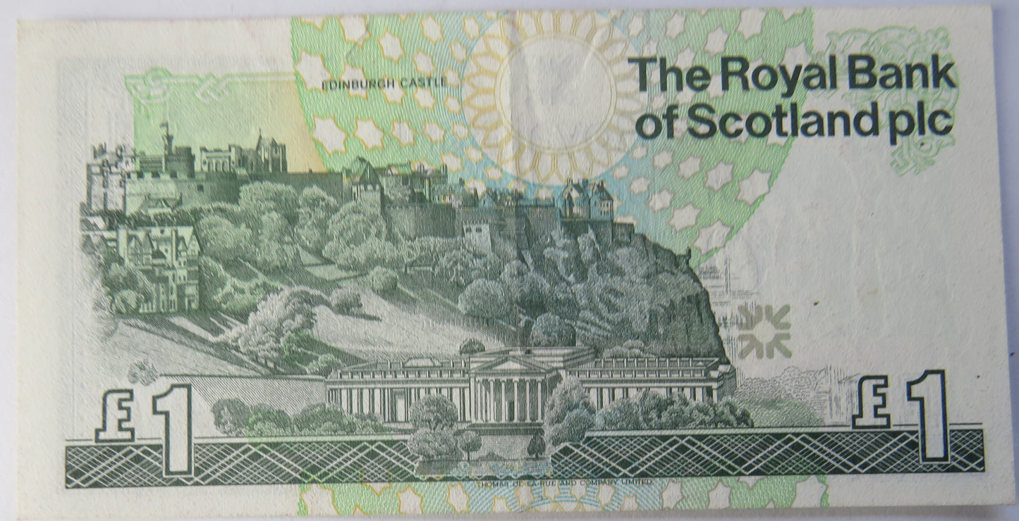 2001 The Royal Bank of Scotland £1 One Pound Banknote
