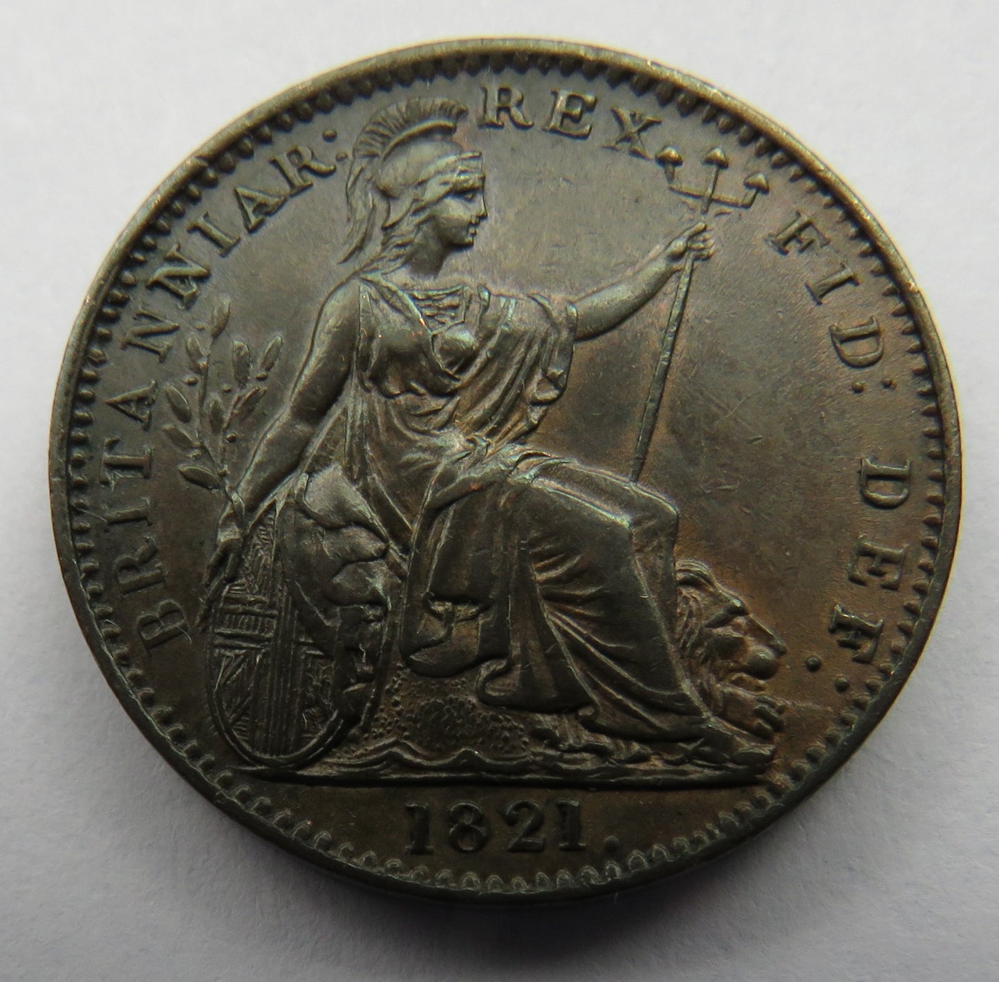 1821 King George IV Farthing Coin In High Grade - Great Britain