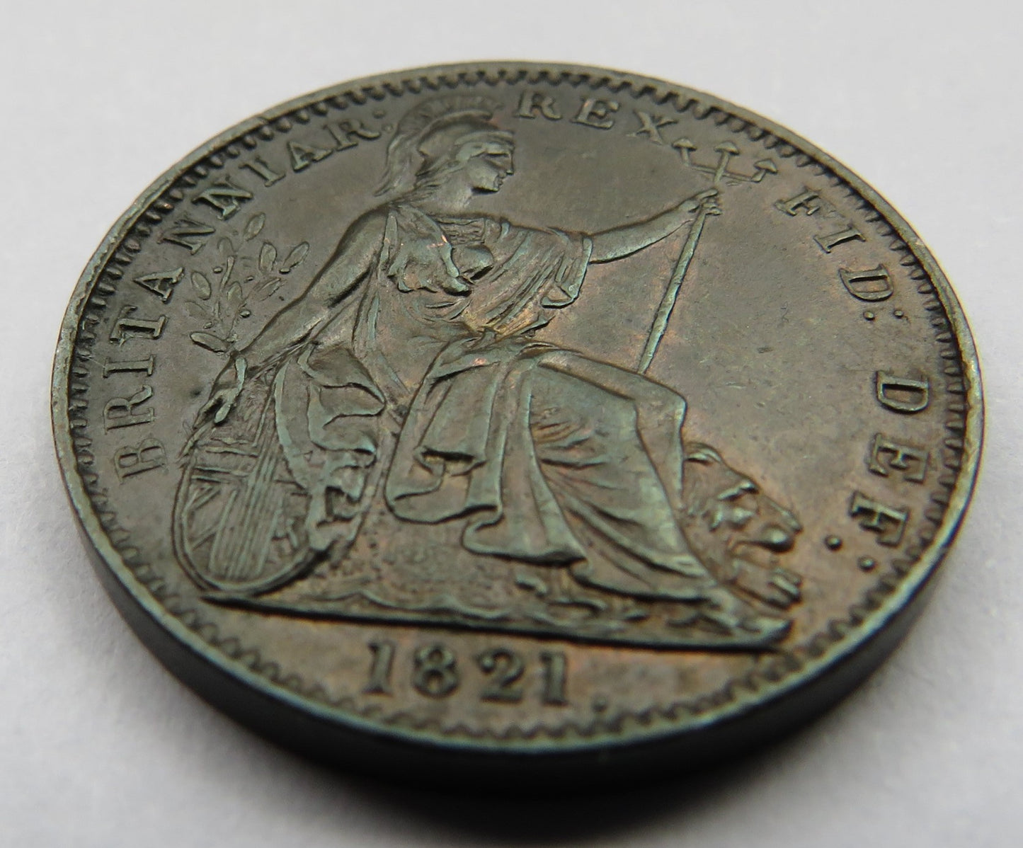 1821 King George IV Farthing Coin In High Grade - Great Britain