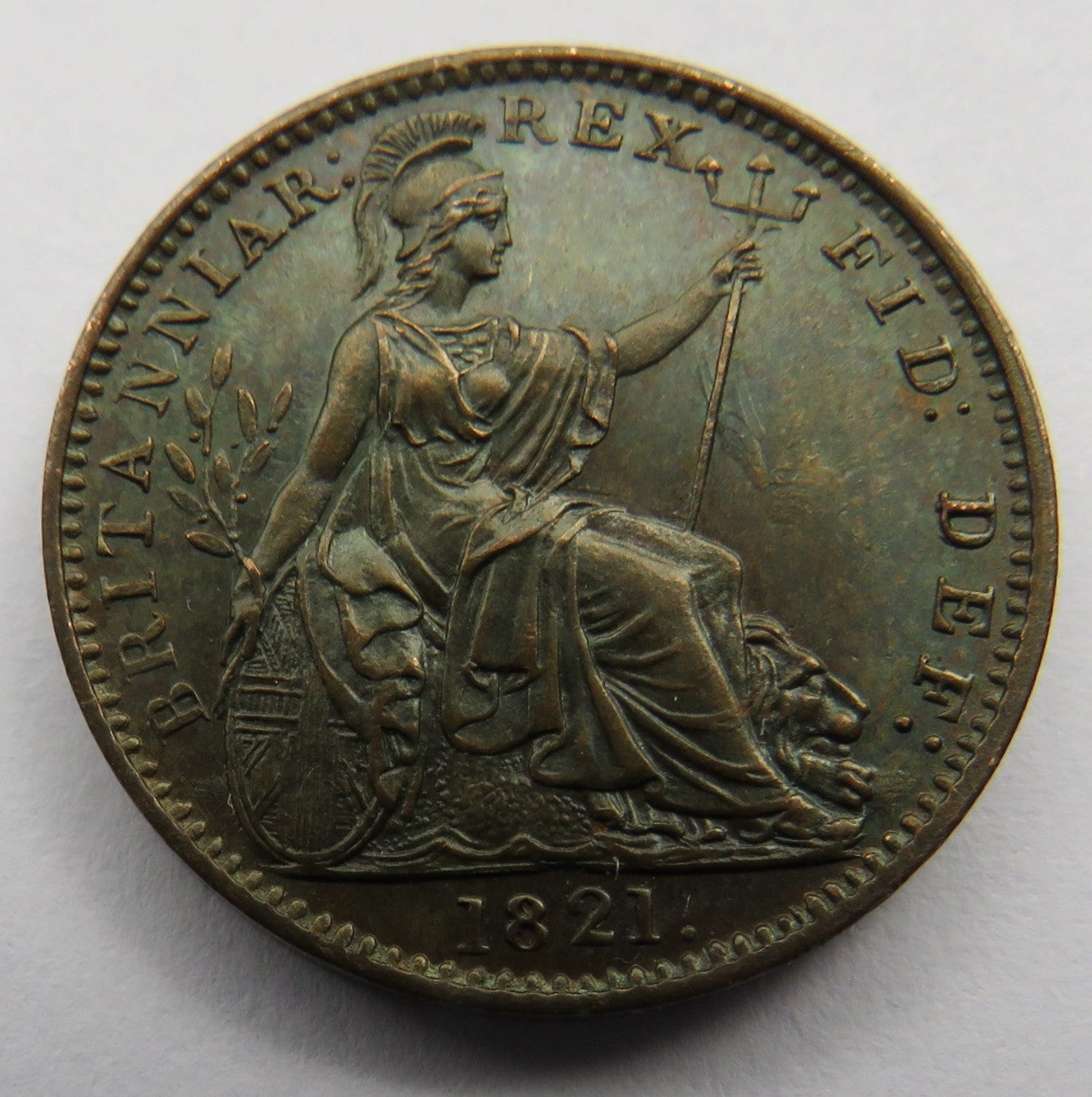 1821 King George IV Farthing Coin In High Grade - Great Britain