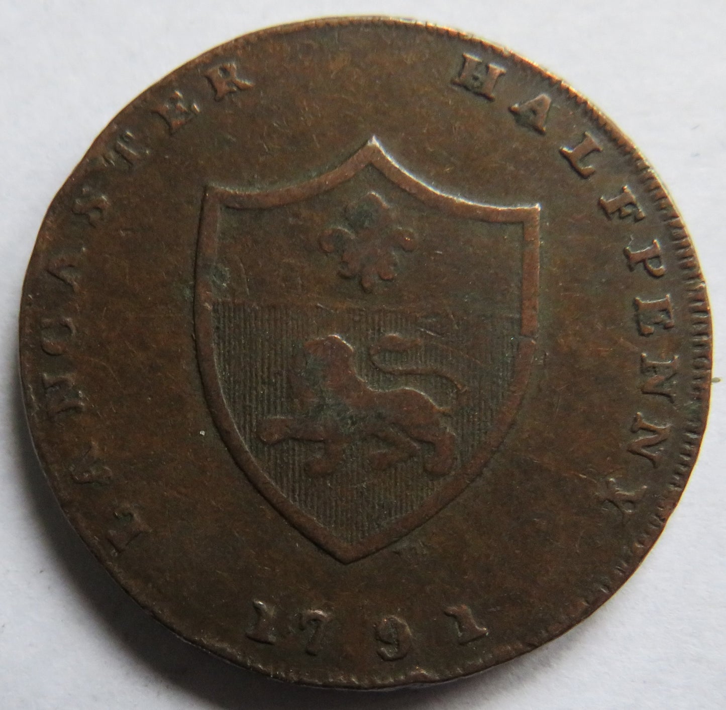 1791 John of Gaunt Duke of Lancaster Halfpenny Token
