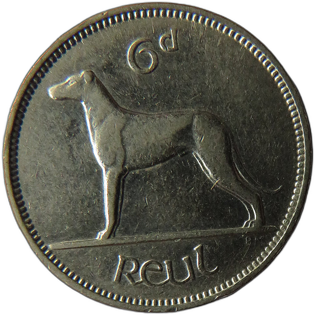 1940 Ireland Eire Sixpence 6d Coin