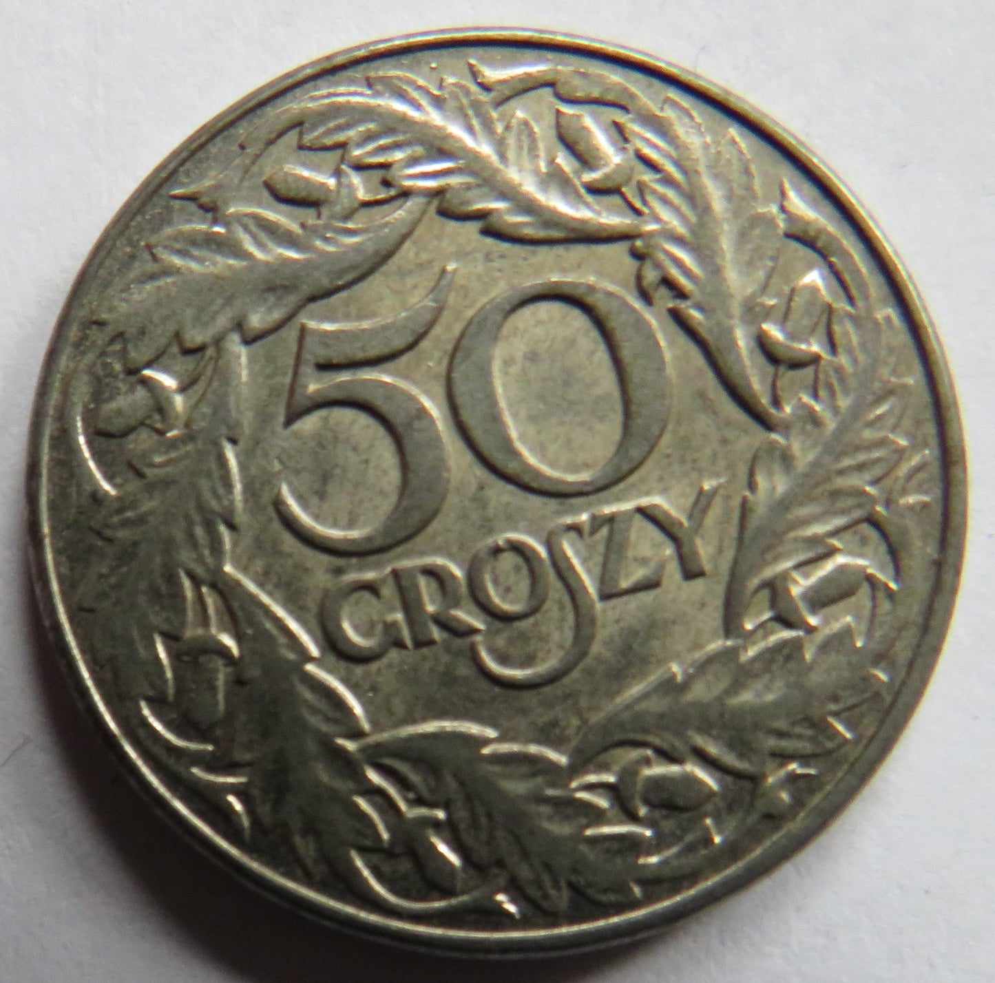 1938 Poland 50 Groszy Coin