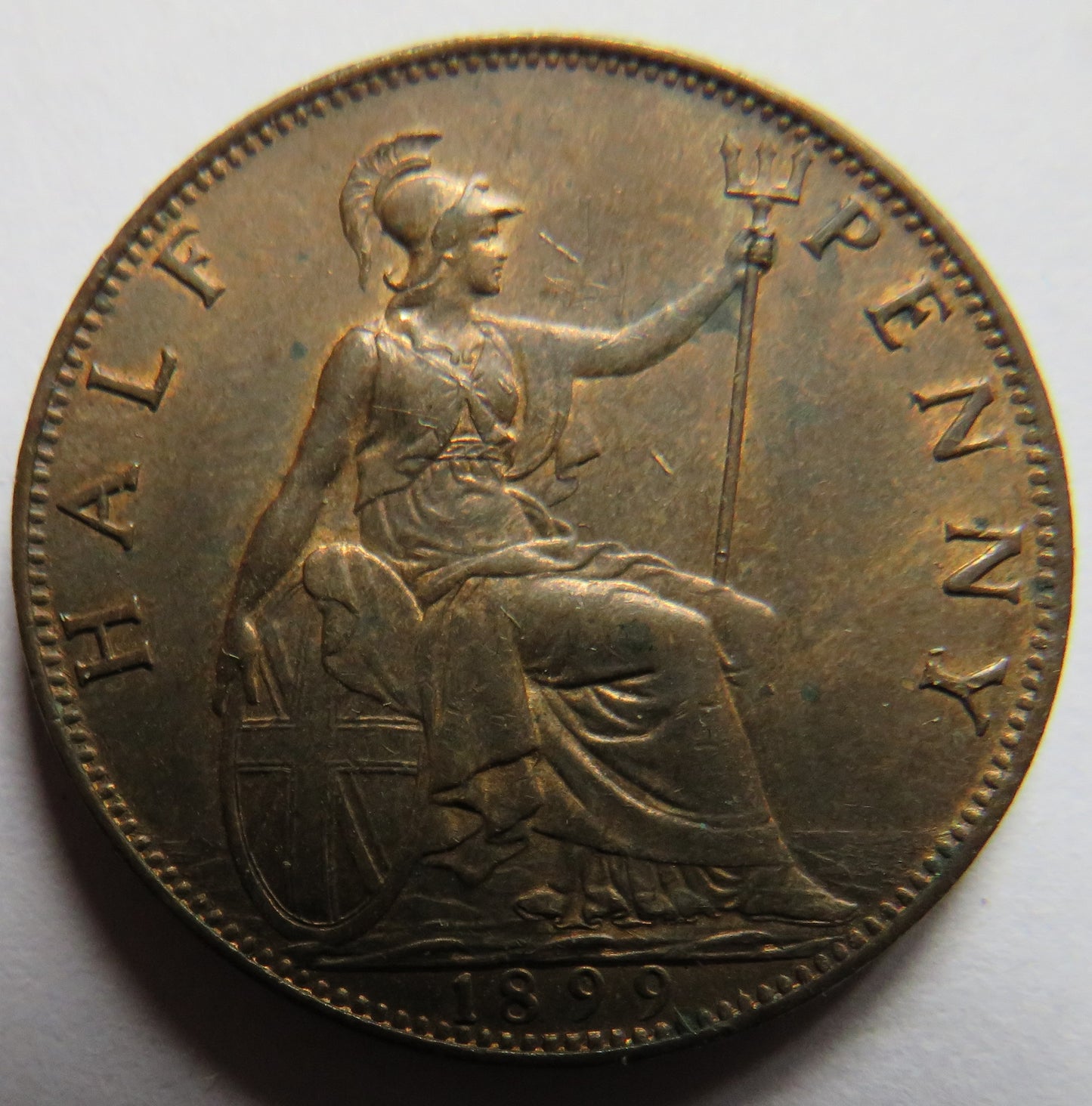 1899 Queen Victoria Halfpenny Coin In High Grade - Great Britain