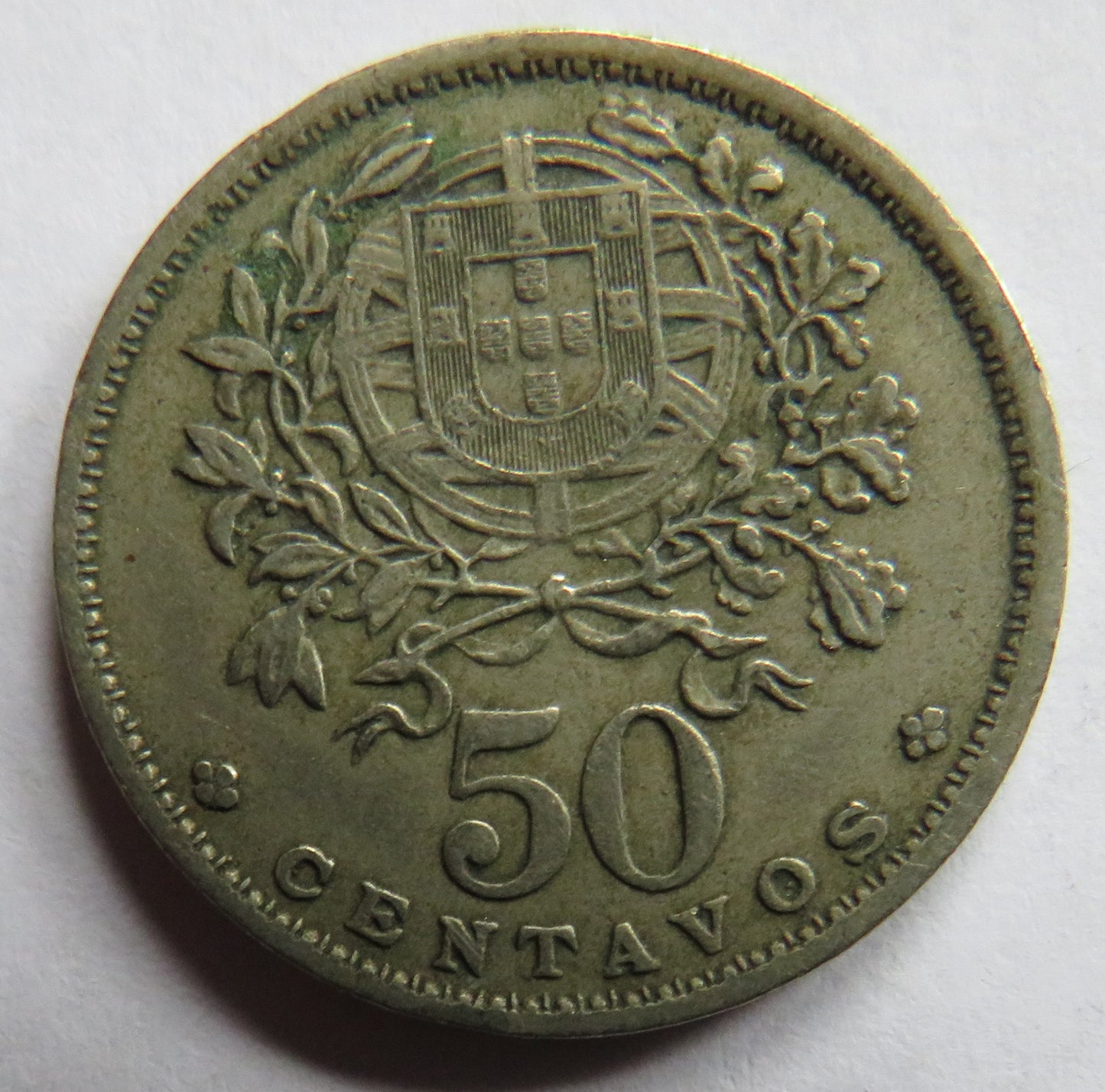 1944 Portugal 50 Centavos Coin