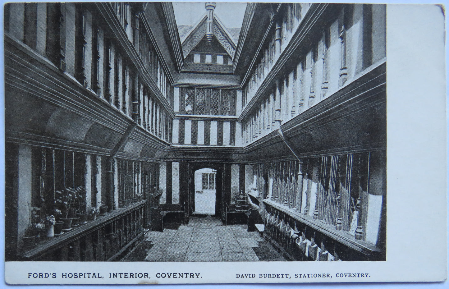 Vintage Postcard of Ford's Hospital, Interior Coventry