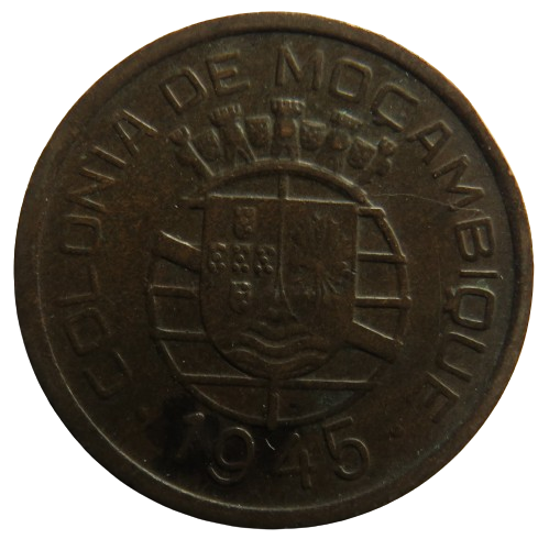 1945 Mozambique 50 Centavos Coin