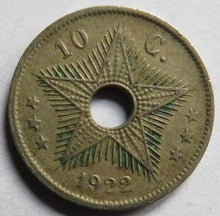Load image into Gallery viewer, 1922 Belgian Congo 10 Centimes Coin
