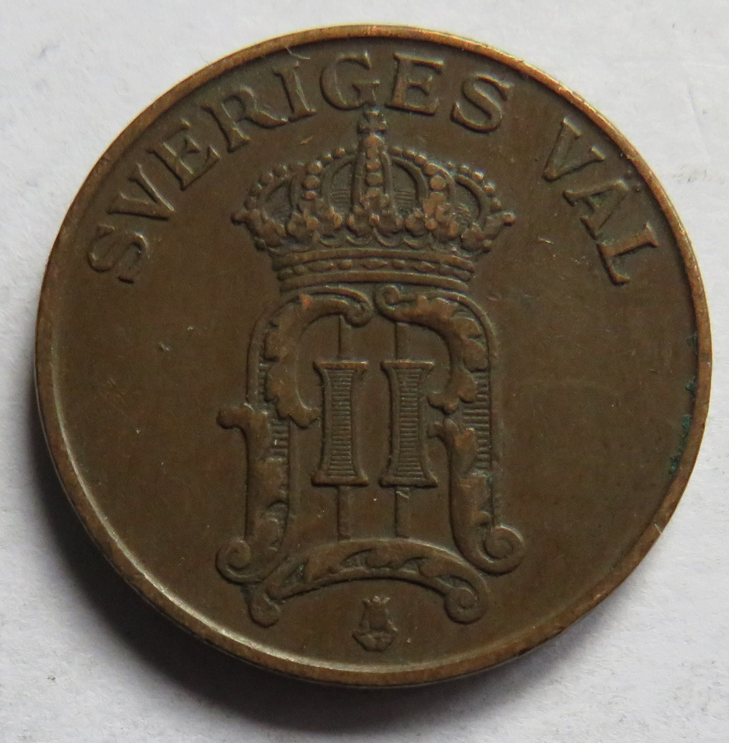1907 Sweden 2 Ore Coin