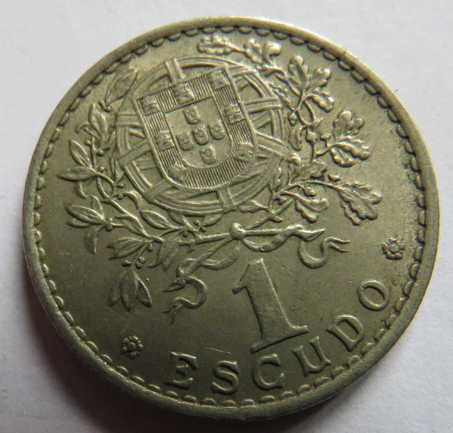 1951 Portugal One Escudo Coin