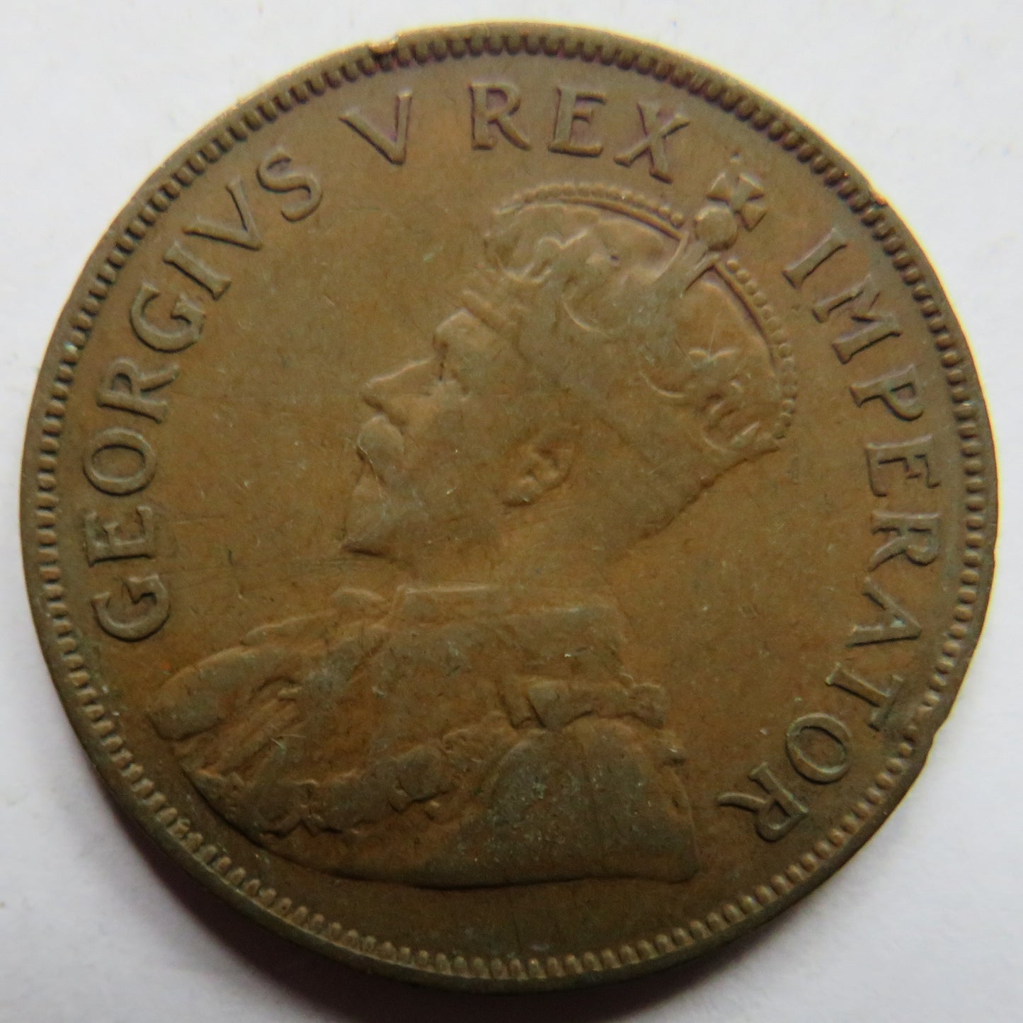 1936 King George V South Africa One Penny Coin