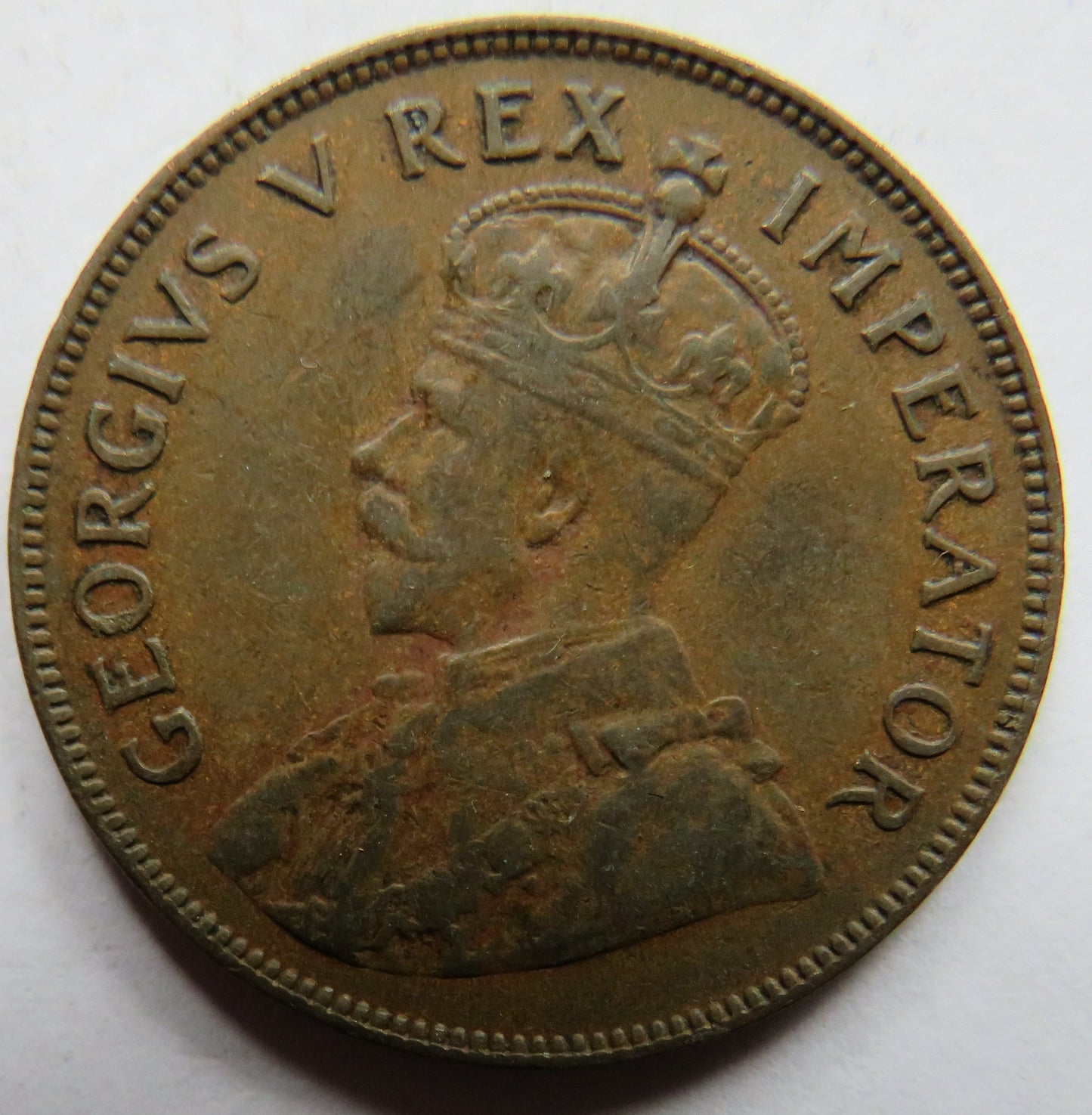 1935 King George V South Africa One Penny Coin