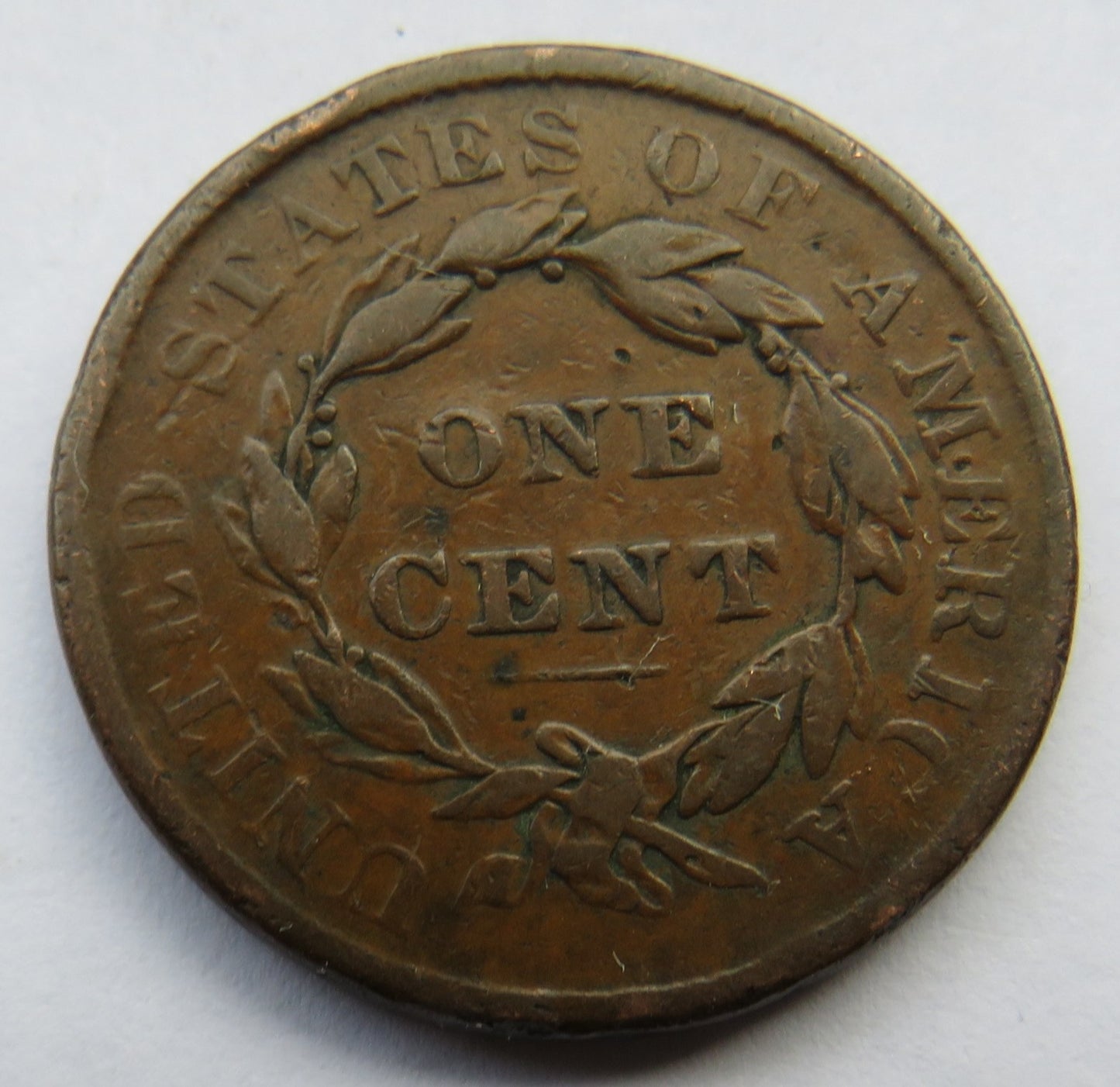 1835 USA Coronet Head One Cent Coin