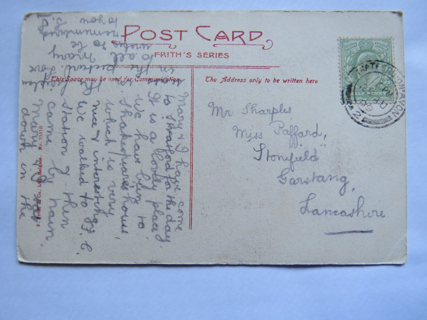 Vintage Postcard of Stratford-on-Avon, Shakespeare's House, The Kitchen 1909