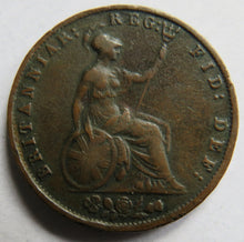 Load image into Gallery viewer, 1855 Queen Victoria Young Head Halfpenny Coin - Great Britain
