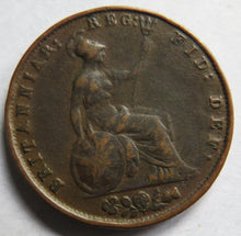 Load image into Gallery viewer, 1854 Queen Victoria Young Head Halfpenny Coin - Great Britain
