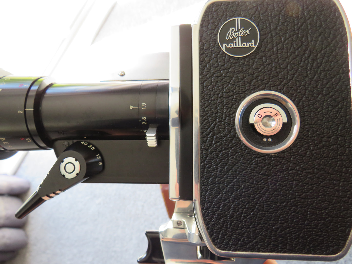 Vintage Bolex Zoom Reflex Movie Camera With Leather Case & Strap