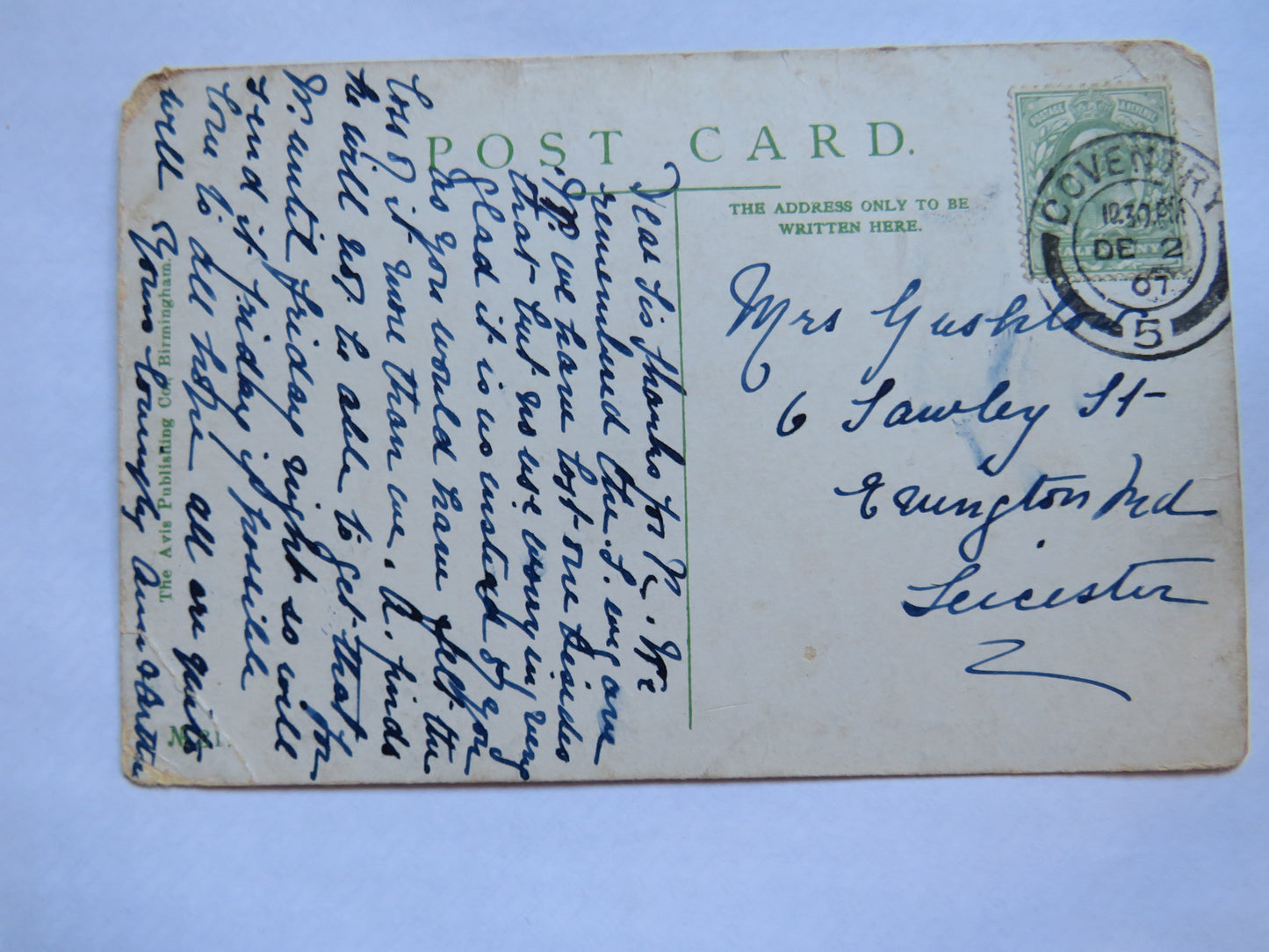 Vintage Postcard of Guys Cliff, Warwick 1907