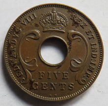 Load image into Gallery viewer, 1936-KN East Africa 5 Cents Coin

