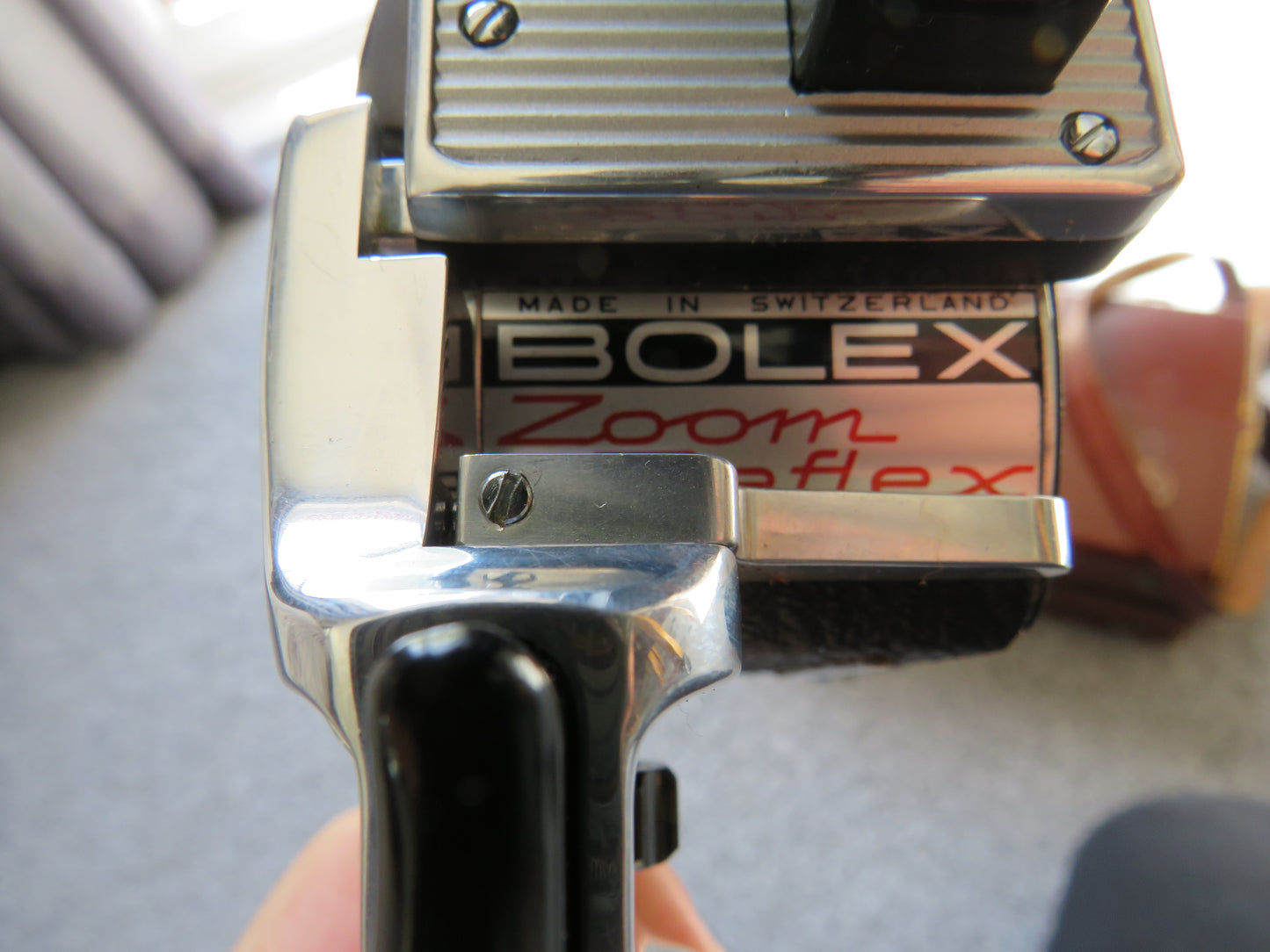 Vintage Bolex Zoom Reflex Movie Camera With Leather Case & Strap