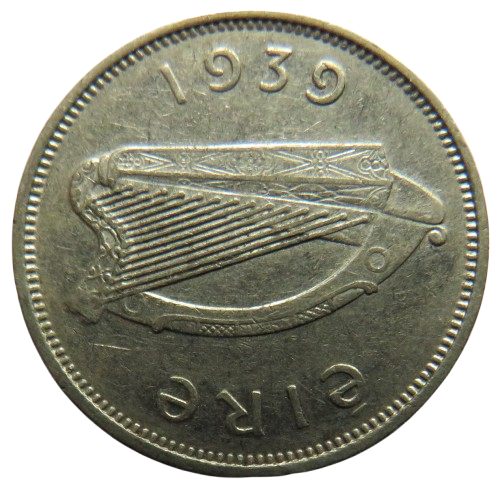 1939 Ireland Eire Sixpence Coin