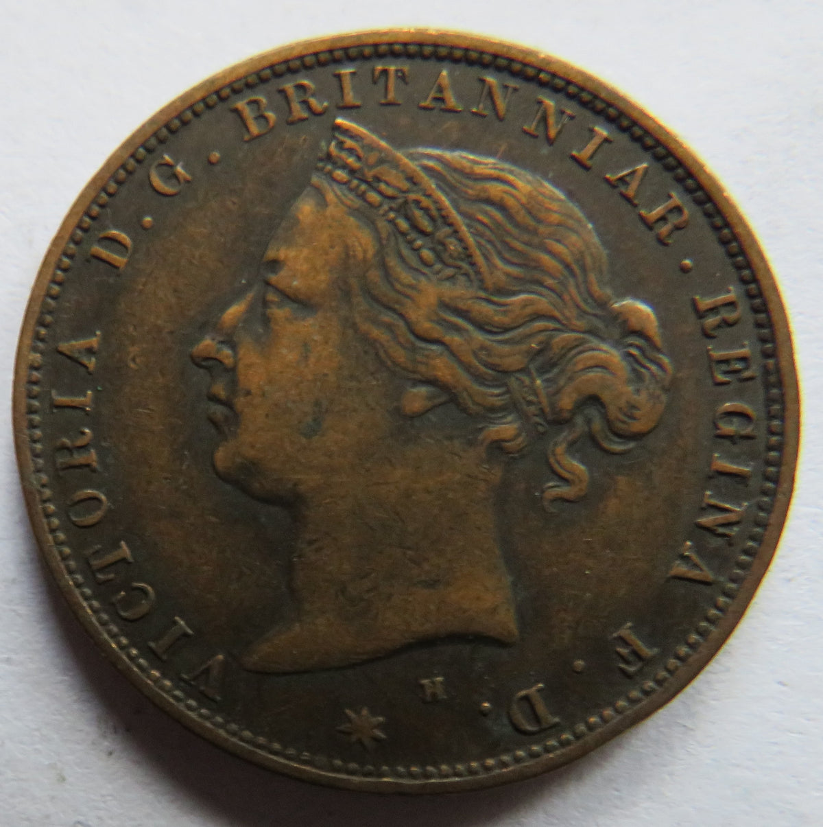 1877 Queen Victoria States of Jersey 1/24th of a Shilling Coin