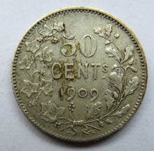 Load image into Gallery viewer, 1909 Belgium Silver 50 Centimes Coin
