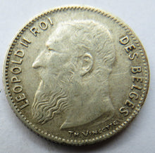 Load image into Gallery viewer, 1909 Belgium Silver 50 Centimes Coin
