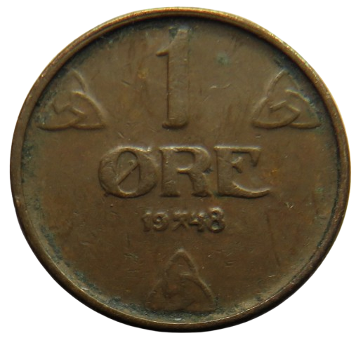1948 Norway One Ore Coin