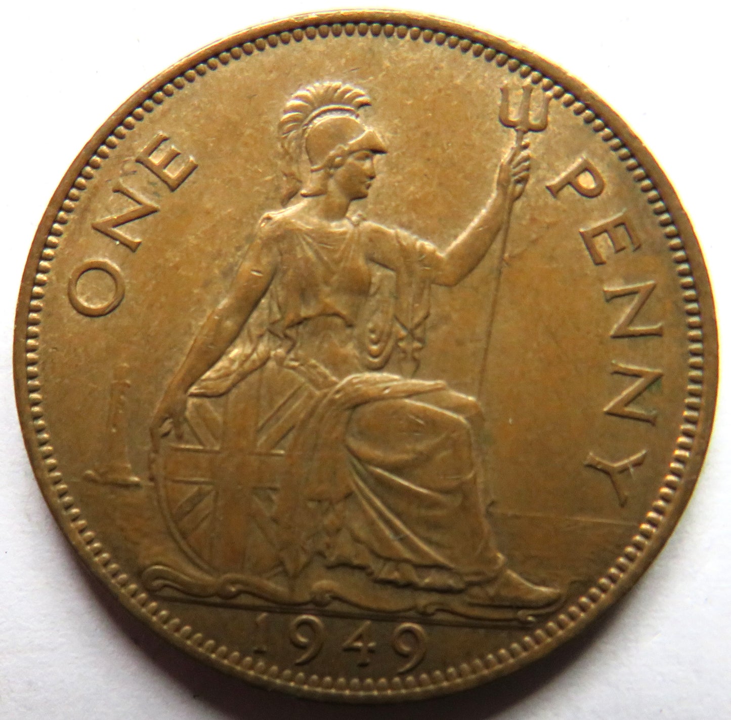 1949 King George VI One Penny Coin In High Grade