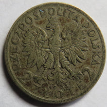 Load image into Gallery viewer, 1933 Poland Silver 2 Zlote Coin
