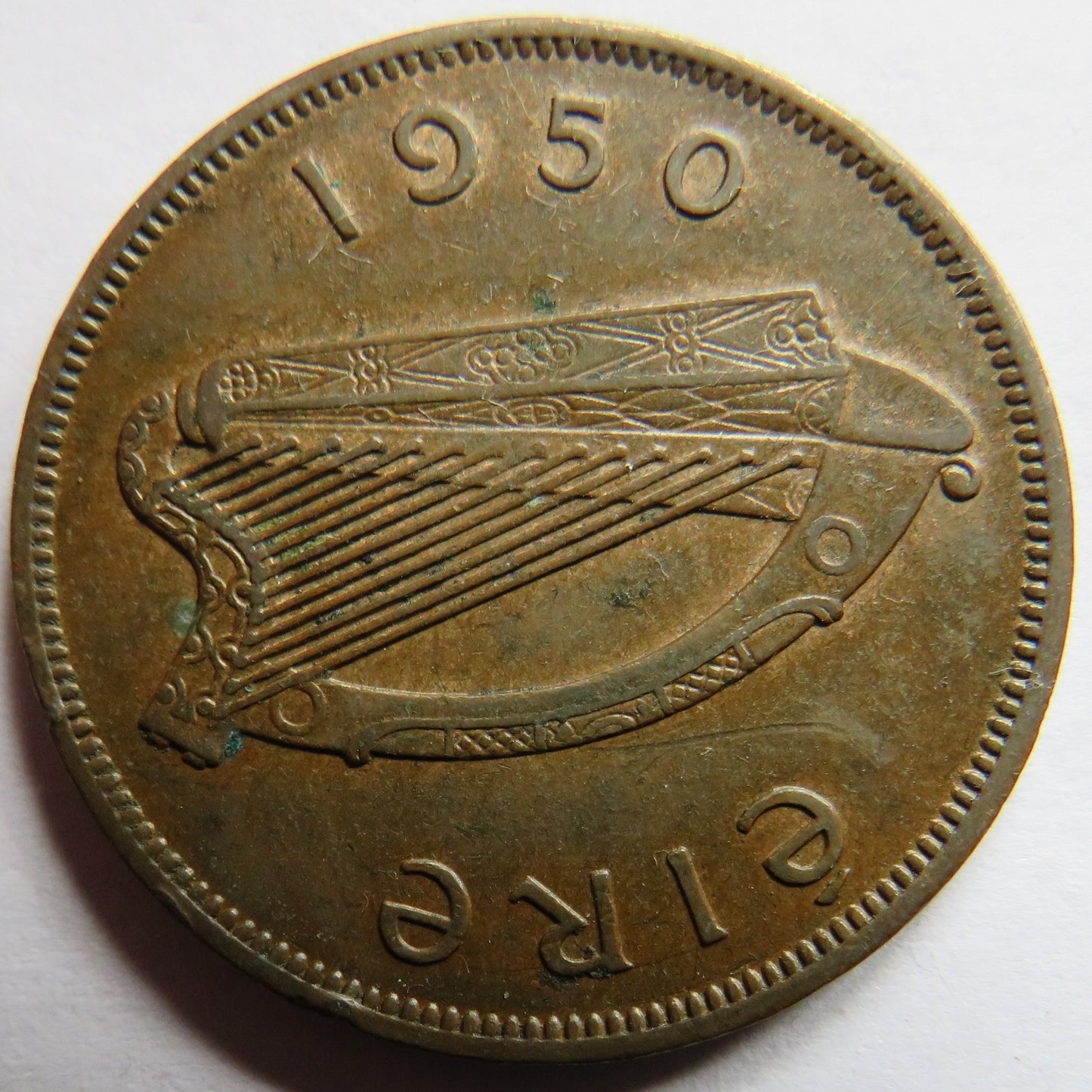 1950 Ireland Eire One Penny Coin