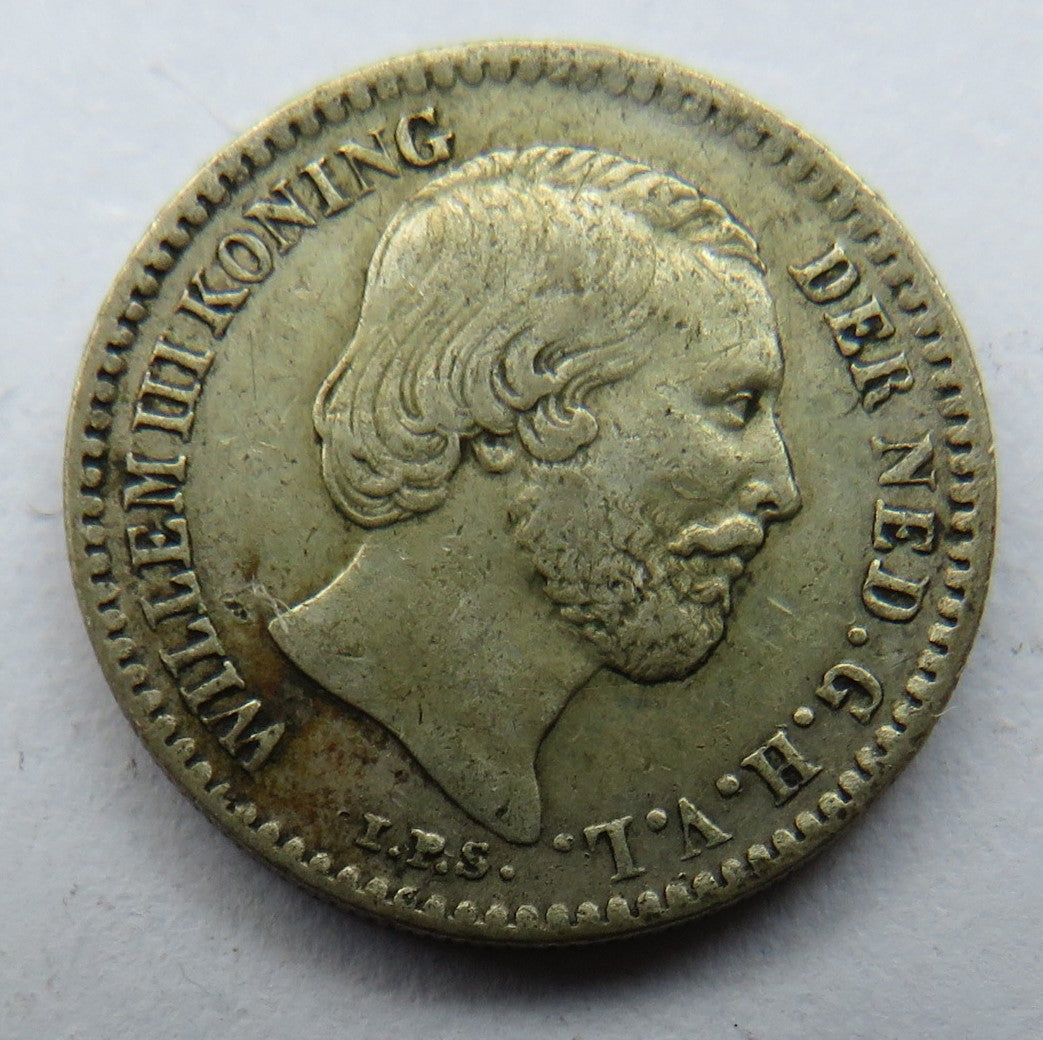 1873 Netherlands Silver 10 Cents Coin