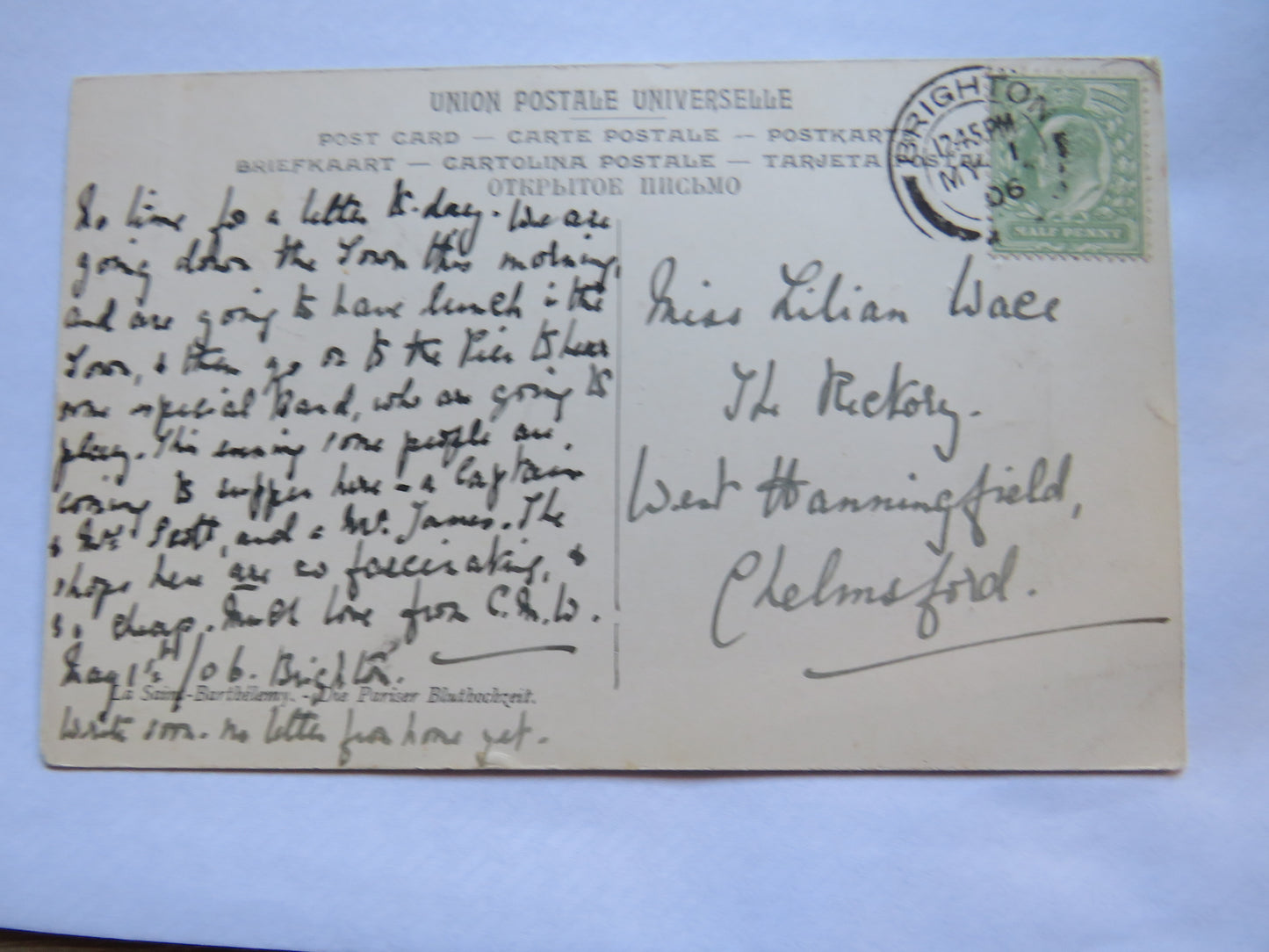 Vintage Postcard of Millais (Sir John Everett) P R. A. Mercy - St-Bartholomew's Day 1906