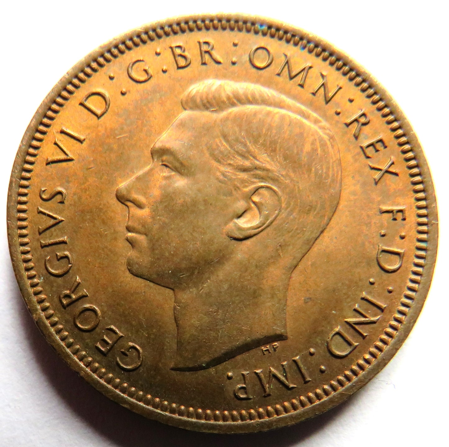 1942 King George VI Halfpenny Coin Higher Grade