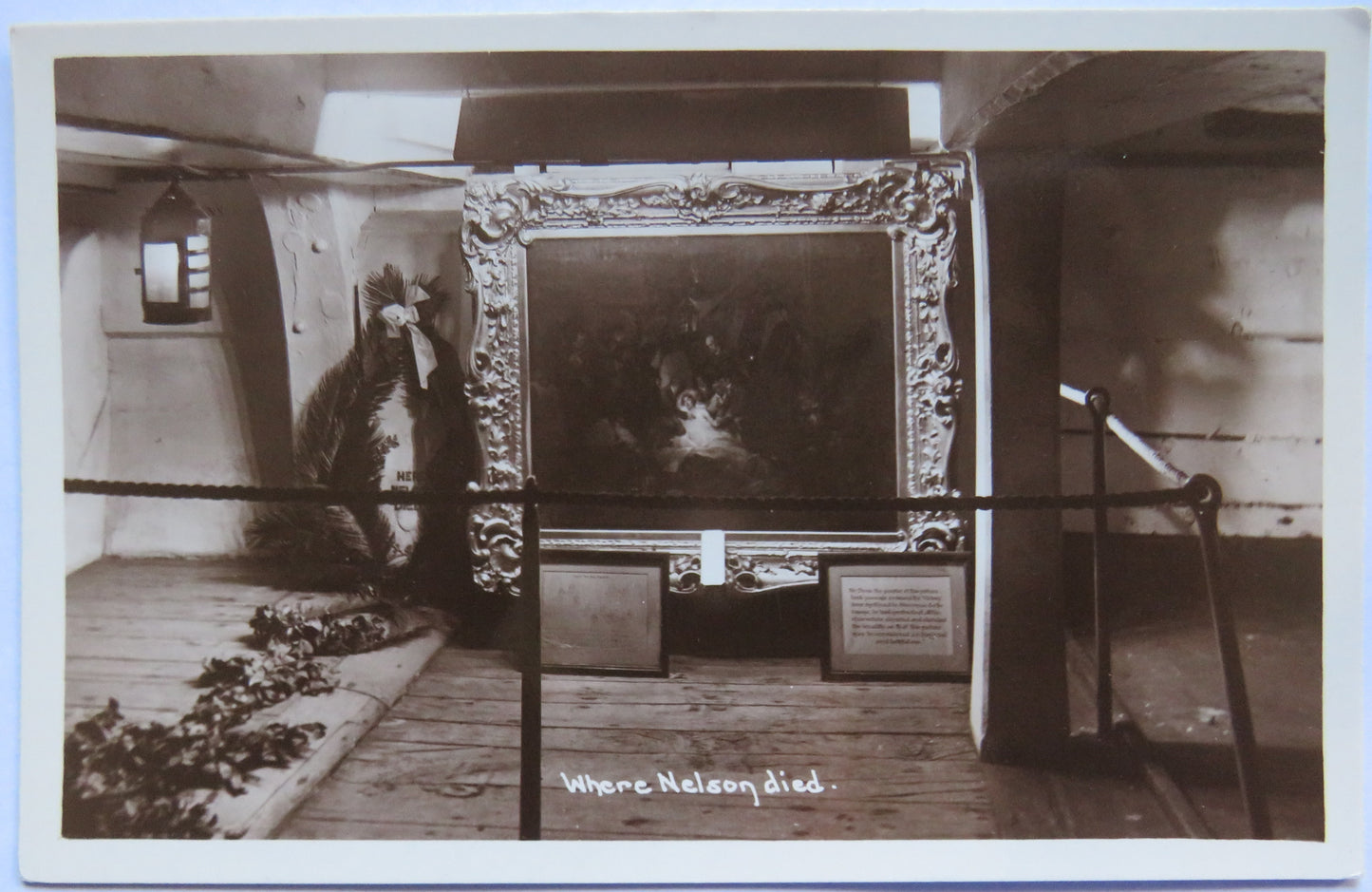 Vintage Postcard of Where Nelson Died