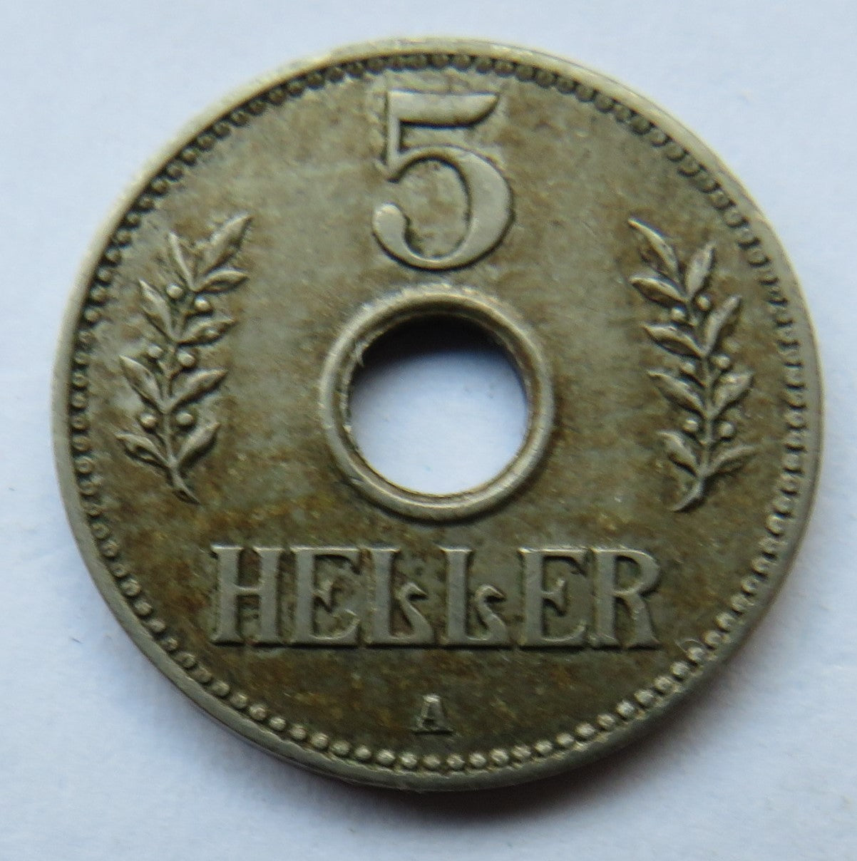 1913-A German East Africa 5 Heller Coin